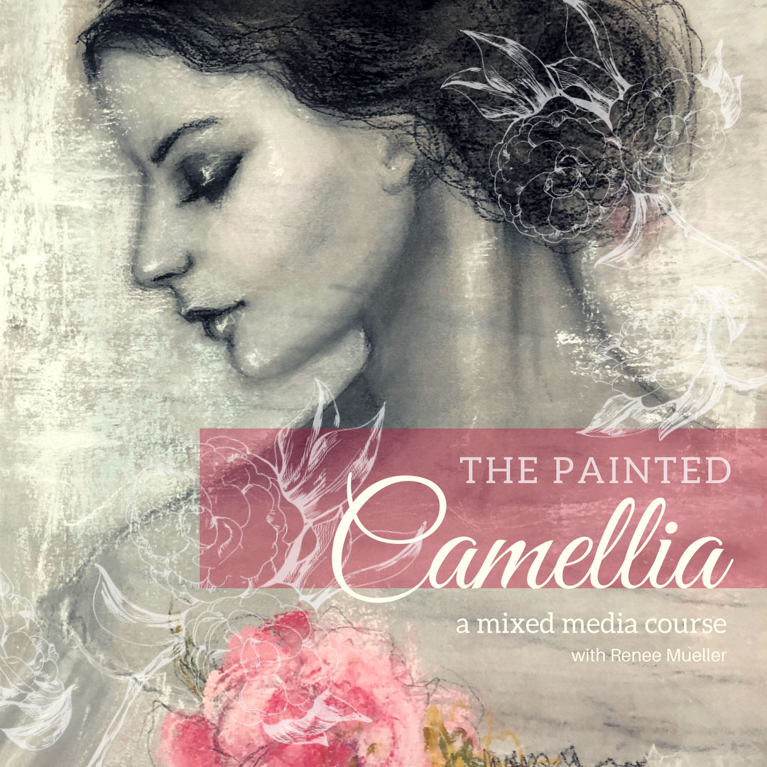 the painted camellia-badge